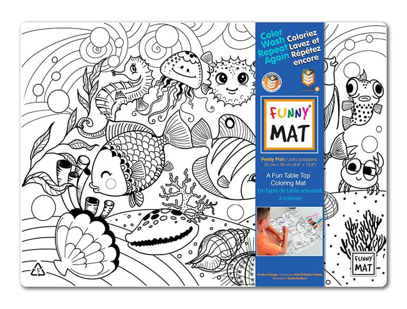 Image COLORING MAT PREETY FISH