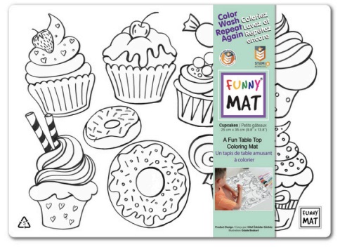 Image COLORING MAT CUPCAKES