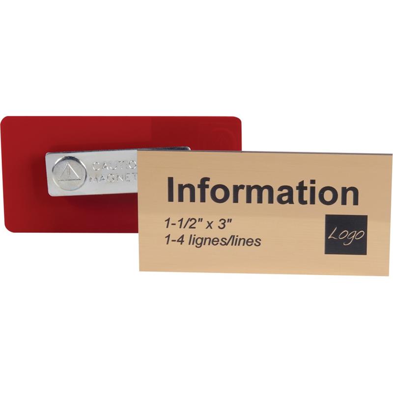 Image Épinglette gravée avec aimant