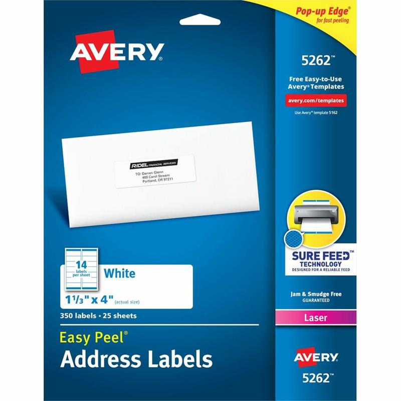 Image Easy Peel® White Rectangle Labels