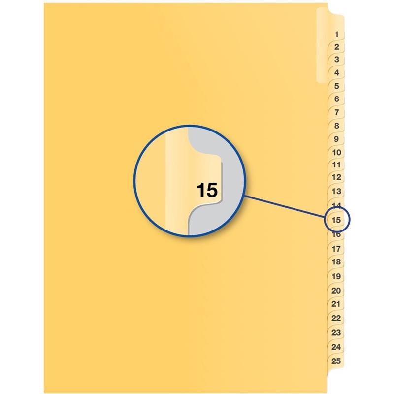 Image Individual Numerical Litigation Index Dividers