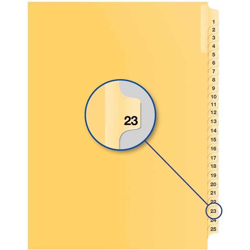 Image Individual Numerical Litigation Index Dividers