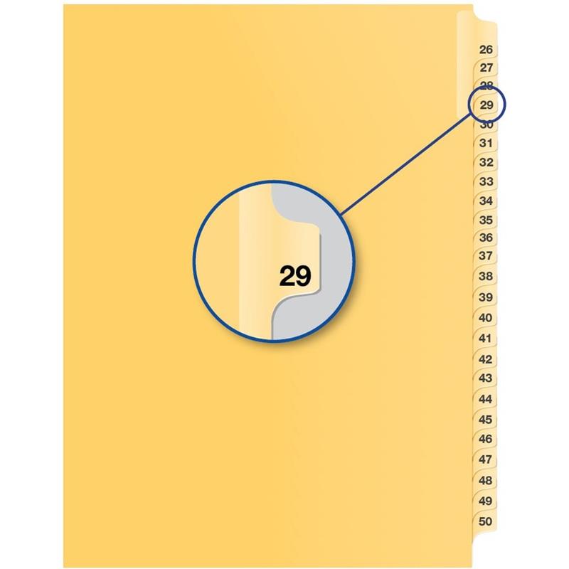 Image Individual Numerical Litigation Index Dividers
