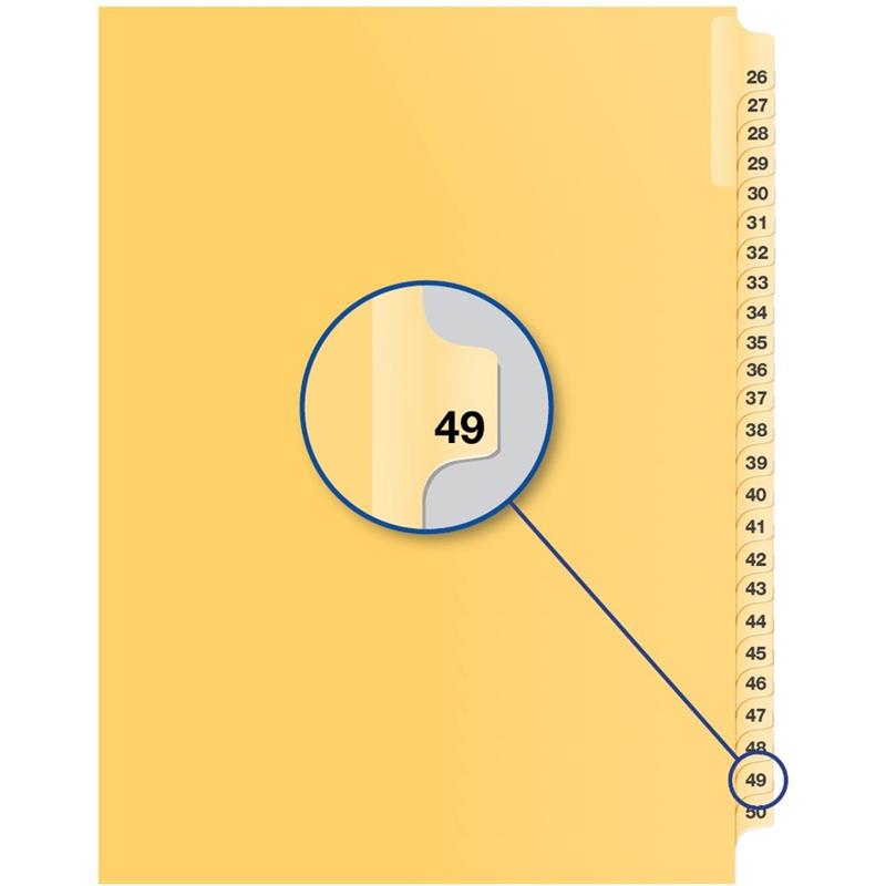 Image Individual Numerical Litigation Index Dividers