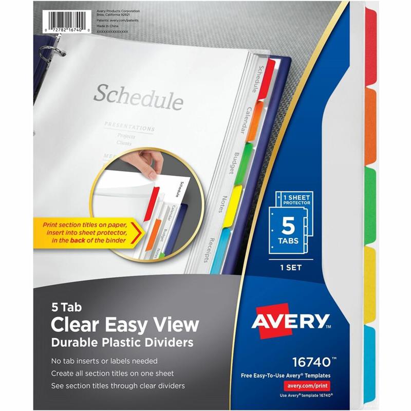 Image Diviseurs en plastique durable Clear Easy View