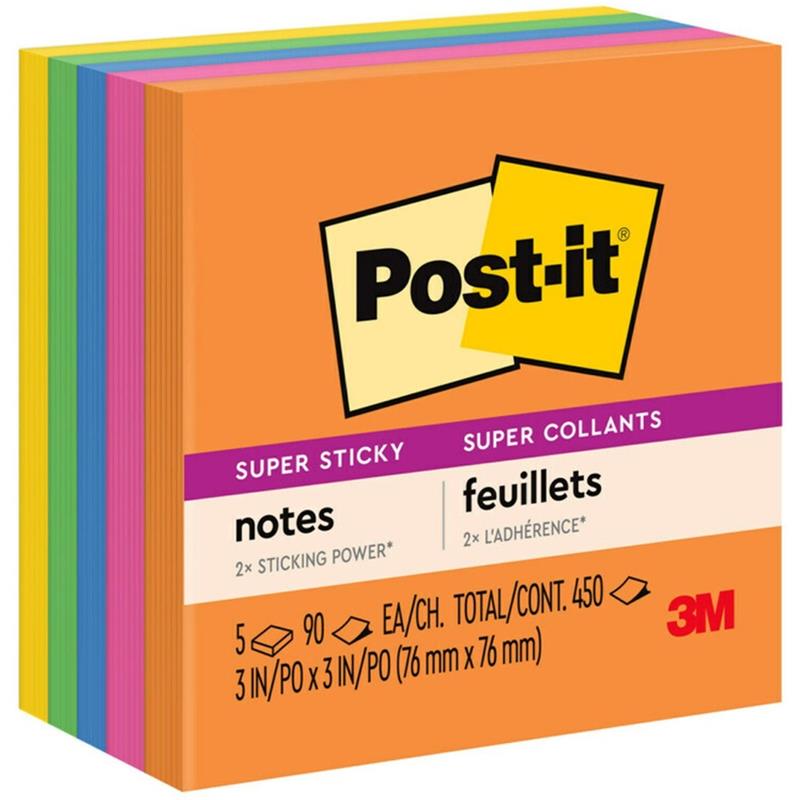 Image Feuillets Post-it® super collants - collection coup de pouce